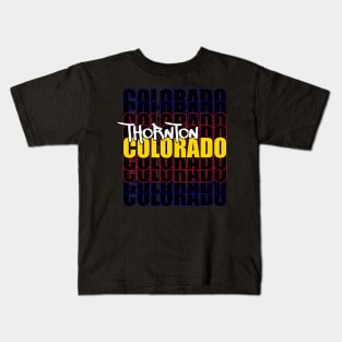 Thornton Colorado Typography Kids T-Shirt